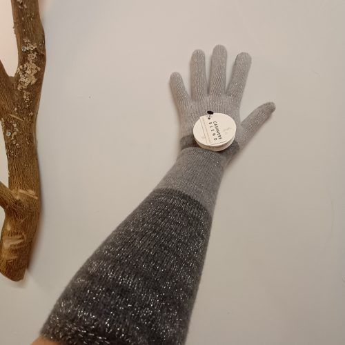 Guante largo de Cashmere Plata