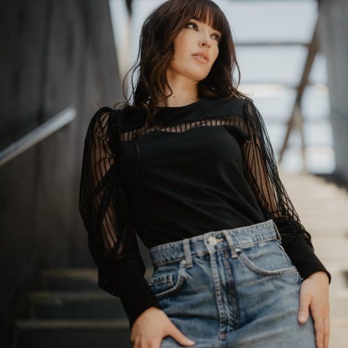 Camiseta Manga abullonada Tul