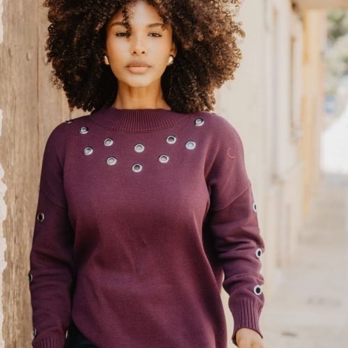 Jersey ollaos punto burgundy