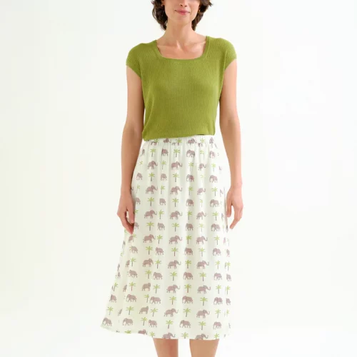 Falda con estampado elefante