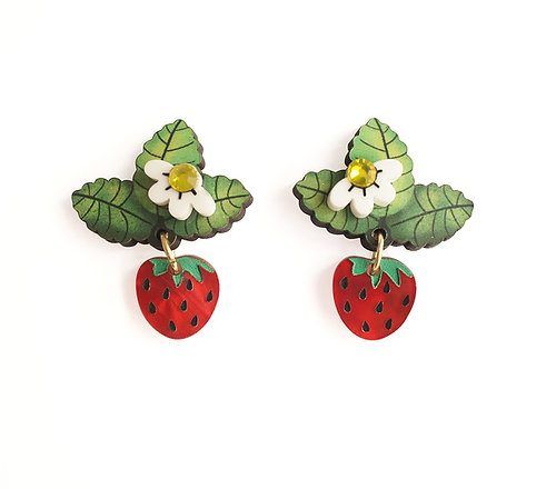 Pendientes Fresa Silvestre