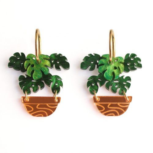 Pendientes Monstera