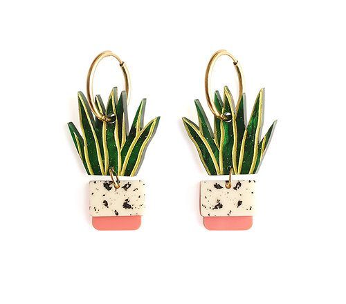 Pendientes Sansevieria