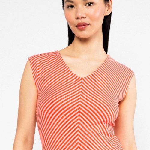 Top vintage rayas naranjas