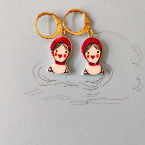 Pendientes Aro Nadadora Vintage