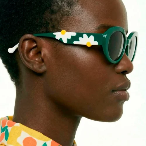 Gafas de Sol verdes con Margaritas